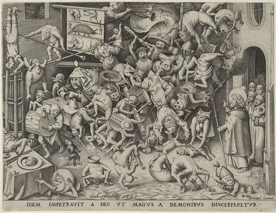 De val van Hermogenes zoals afgebeeld door Breughel