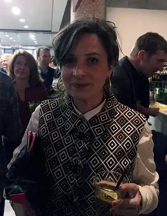 Jacqueline Blom bij de première van De ontmaagding van Eva van End (2013)