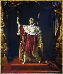 Portret van Napoleon in keizerlijk kostuum (schets)