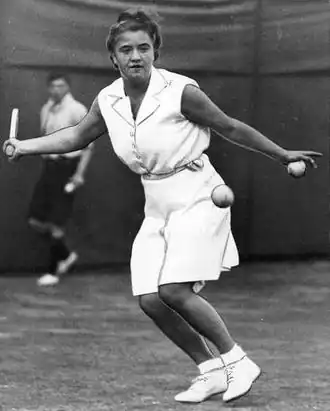 1938, Internationaal tennistoernooi op de Chiswick Courts in Londen