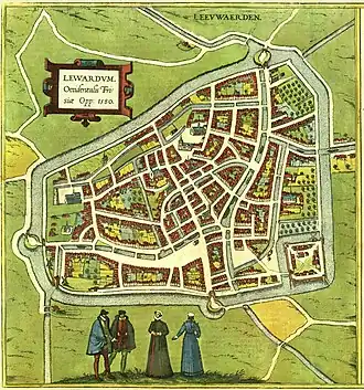 Kaart uit Stedenboek van Braun & Hogenberg (1580)