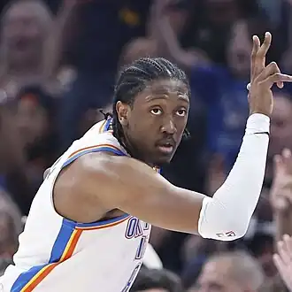 Jalen Williams in 2024 bij de Oklahoma City Thunder