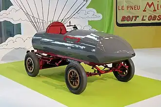 Replica van "La Jamais Contente" op de Mondial de l'Automobile 2018