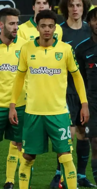 Lewis in 2018 als speler van Norwich City