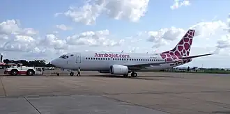 Jambojet Boeing 737-300 op Mombasa Airport