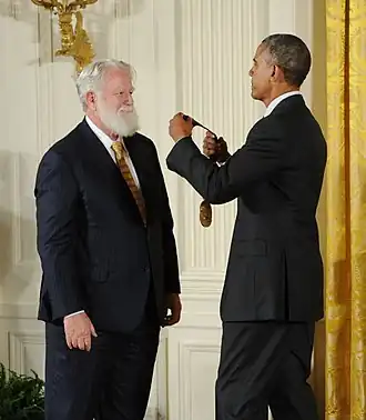 James Turrell en Barack Obama (het Witte Huis, 28 juli 2014)