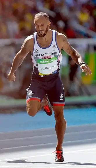 James Ellington in actie tijdens de OS in Rio in 2016.