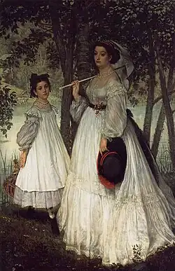 Tissots Twee zusters, 1864, gelijktijdig met L.L. geëxposeerd.