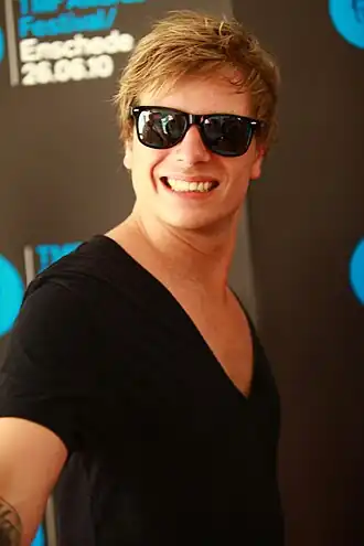 Jamie tijdens de TMF Awards in Enschede in 2010.