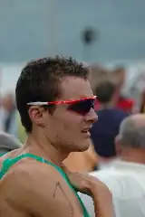 Tijdens het Duitse kampioenschap triatlon in Schliersee