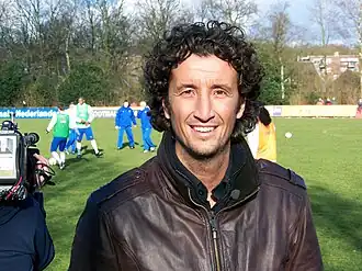 Van Gangelen tijdens een training van Jong Oranje in 2008