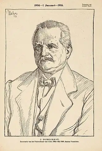 Jan Oudegeest (1915) getekend door Albert Hahn