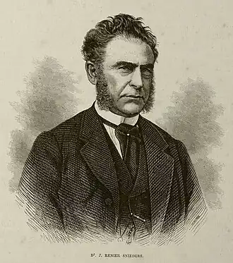 Gravure van dr. Jan Renier Snieders rond het jaar 1873, afkomstig uit De Katholieke Illustratie door Johannes Walter.