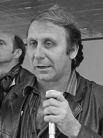 Jan Sierhuis aan het woord op een BBK-vergadering in 1969