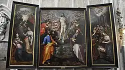 De verrezen Christus met Petrus en Paulus (boodschap aan Maria en geboorte van Jezus) (1601) in de Sint-Romboutskathedraal