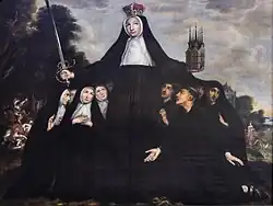 Heilige Begga als beschermvrouw van begijnen en beggaarden door Jan Verhoeven