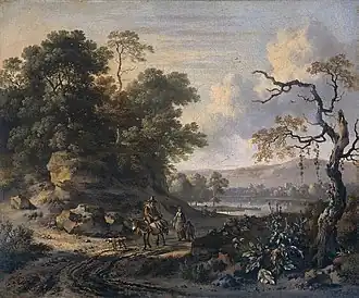Landschap met ezelrijder (1655-1684)