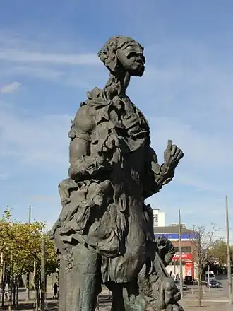 Jan de Lichte (als het personage van Boon) zoals verbeeld door Roel D'Haese (standbeeld aan het Antwerpse Justitiepaleis)