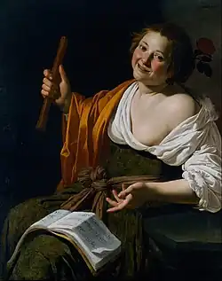 Jonge vrouw met een fluit, circa 1630, Art Gallery of New South Wales, Sydney