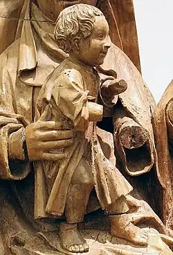 Detail kindje Jezus