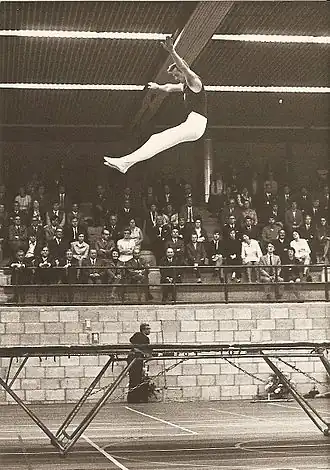 Jan van der Zwaard tijdens de Nederlandse kampioenschappen in 1970