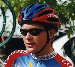 Janek Tombak tijdens de Ronde van de Toekomst 1998