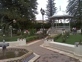 Prieel in het park Jardín Ana María Gallaga in Pénjamo