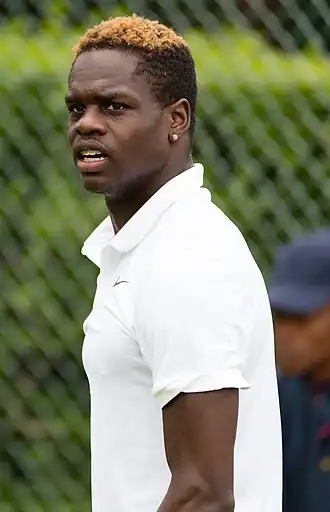 Jenkins tijdens de kwalificaties van Wimbledon, 2015