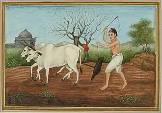 Schilderij uit 1825 van een Jat boer.