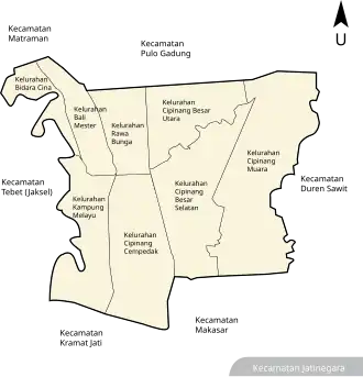 Kaart van Jatinegara