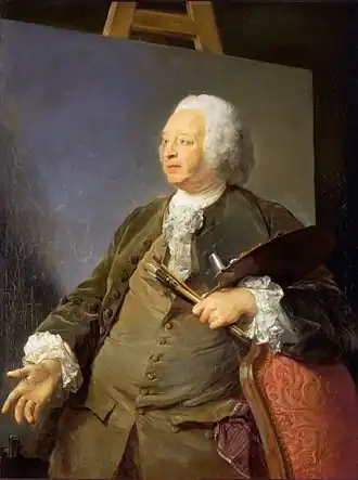 Portret van Jean-Baptiste Oudry (1753) door Jean-Baptiste Perronneau