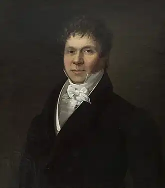 Jean-Louis Van Dievoet (1777-1854), secretaris van het Parket van het Hof van Cassatie in Brussel, getrouwd met Jeanne Wittouck (schilderij door Ignace Brice). Zoon van de vorige.