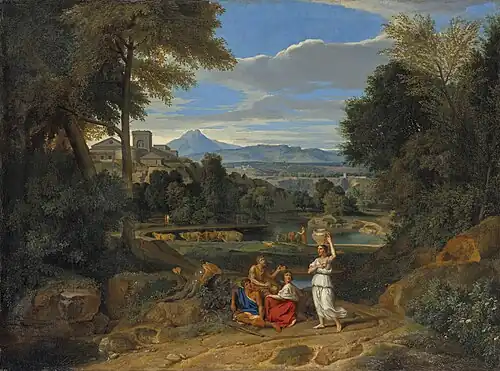 Herders in een italianiserend landschap