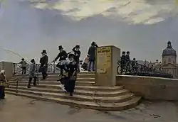 Een winderige dag op de Pont des Arts, 1880-1881 (Metropolitan Museum of Art