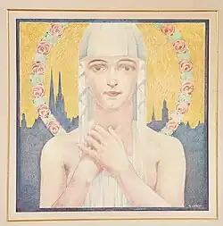 Portret van een meisje met wit haar