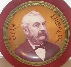 Jean Dubrucq. Email op aardewerk door Edouard Tourteau