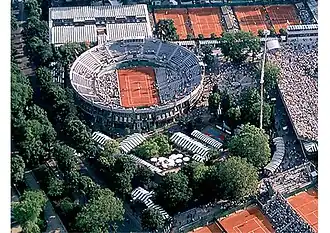 Bovenaanzicht van Court 1