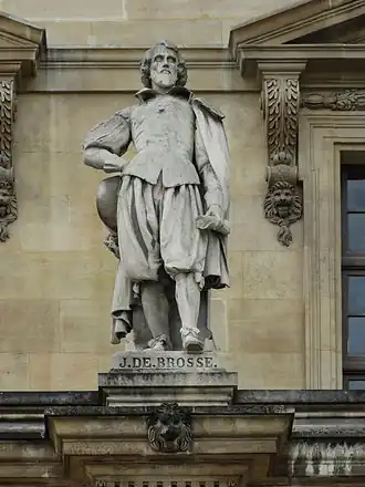 Standbeeld van Jean de Brosse bij het Louvre, Parijs