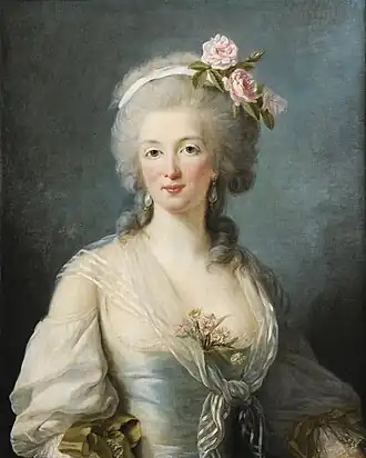 Vermoedelijk portret van Jeanne de Valois-Saint-Rémy door Élisabeth Vigée-Le Brun