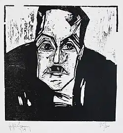 Jef De Pauw - zelfportret 1924 - houtsnede