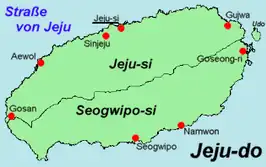 Kaart van Jeju