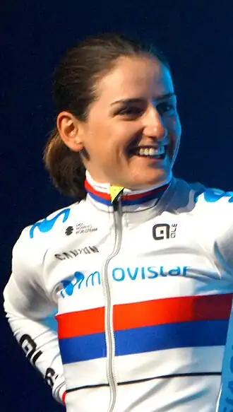 Jelena Erić voor de Omloop Het Nieuwsblad 2020