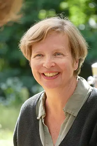 Jenny Erpenbeck in 2021 op het Erlangen Poëziefestival.