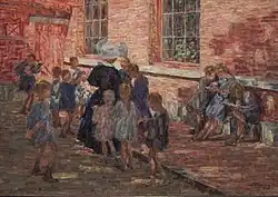 Kleuterschool te Deurle (????); olieverf op doek