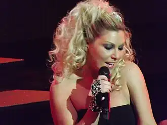 Jessy tijdens de uitreiking van de anne awards 2012