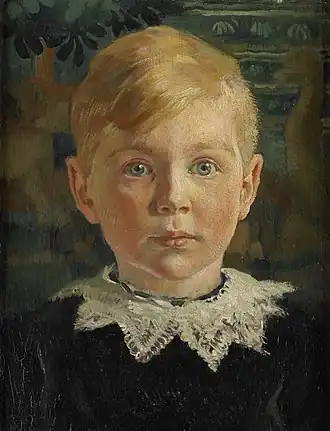 Jeugdportret van Joseph Luns, 1914-1915