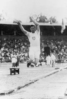 Jim Thorpe tijdens de Olympische Spelen van 1912.