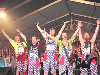 Van link naar rechts: Tommy, Bongel, Rikus, Josse, WilSon