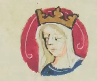 Johanna I van Navarra (miniatuur uit de 14e eeuw)