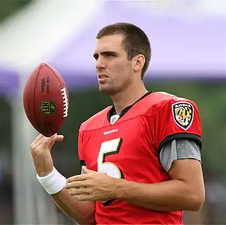 Flacco met de Ravens in 2008.